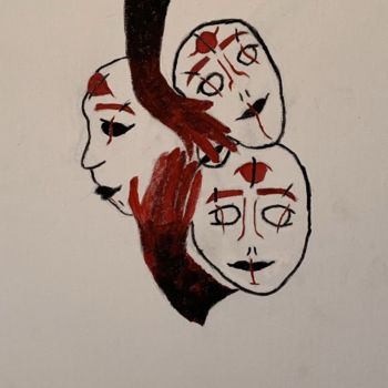 图画 标题为“Stranges in head” 由Viktoria Pulupchuk, 原创艺术品, 丙烯