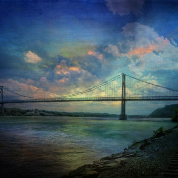 Arte digital titulada "Hudson River Rapture" por Pine Singer, Obra de arte original