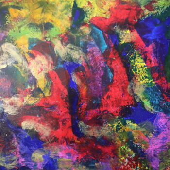 Painting titled "Couleurs 8" by Pinkivioletblue, Original Artwork, Acrylic Mounted on Wood Stretcher frame