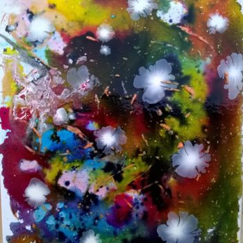 Malerei mit dem Titel "Le bal des lucioles" von Pinkivioletblue, Original-Kunstwerk