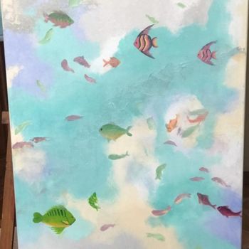 Pintura titulada "Bajo el agua" por Marinita, Obra de arte original, Acrílico