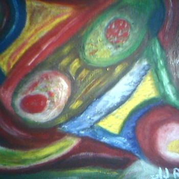 Painting titled "jugando al amor" by Alfredo Jesus Rocha, Original Artwork