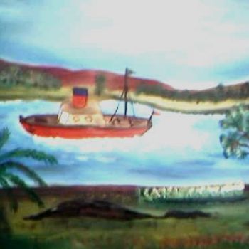 Painting titled "Navegando por el de…" by Alfredo Jesus Rocha, Original Artwork