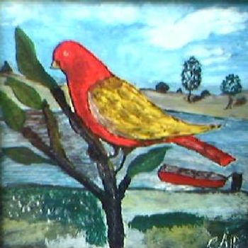 Painting titled "A volar cariño" by Alfredo Jesus Rocha, Original Artwork