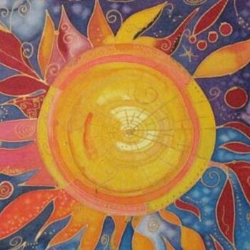 Pintura titulada "Sol y luna" por Ana Maria Monfort Guardia, Obra de arte original