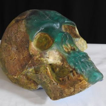 Sculpture intitulée "#Skull15#" par Pio30, Œuvre d'art originale, Plâtre