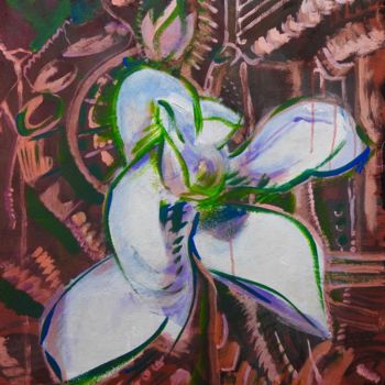 Pittura intitolato "Fiore di Magnolia" da Pio30, Opera d'arte originale, Acrilico