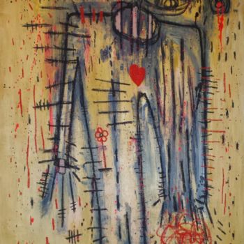 Painting titled "Comme un poilu" by Pioch, Original Artwork