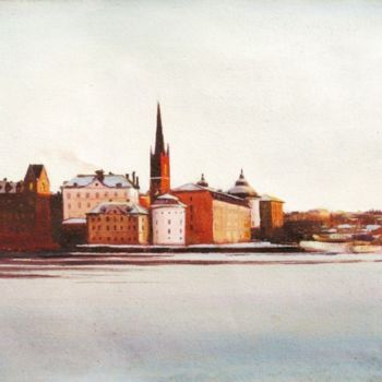 Pittura intitolato "Стокгольм" da Igor Pautov, Opera d'arte originale
