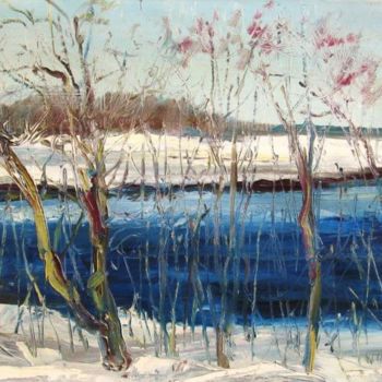 Картина под названием "Зимний  мотив" - Игорь Паутов, Подлинное произведение искусства