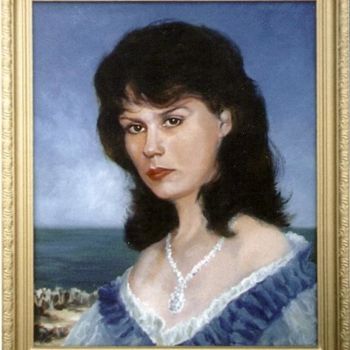 Картина под названием "женский портрет 6" - Игорь Паутов, Подлинное произведение искусства, Масло