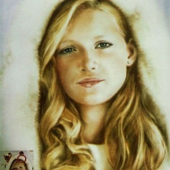 Картина под названием "женский портрет 6" - Игорь Паутов, Подлинное произведение искусства, Масло
