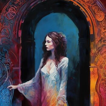 Digital Arts titled "Goddess Persephone" by Piotr Alaborski, Original Artwork, Digital Painting