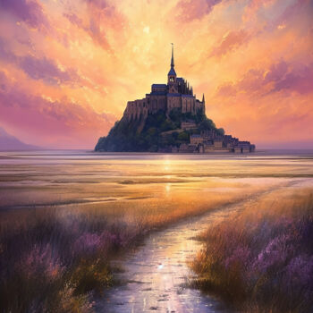 "Mont Saint Michel #3" başlıklı Dijital Sanat Piotr Alaborski tarafından, Orijinal sanat, Dijital Resim