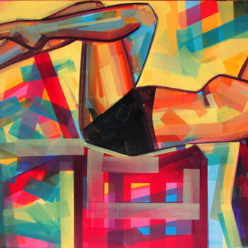 Картина под названием "CrossOver" - Piotr Kachny, Подлинное произведение искусства, Масло