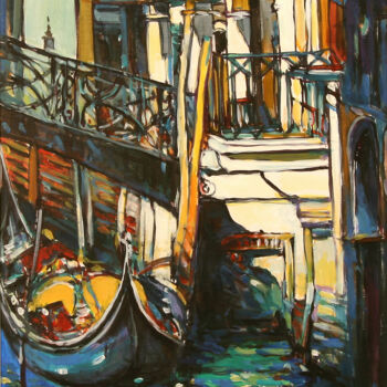 Painting titled "Venice" by Piotr Rembielinski, Original Artwork, Oil