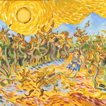 Pittura intitolato "Under the Sun" da Piotr Szerszynski, Opera d'arte originale, Acrilico