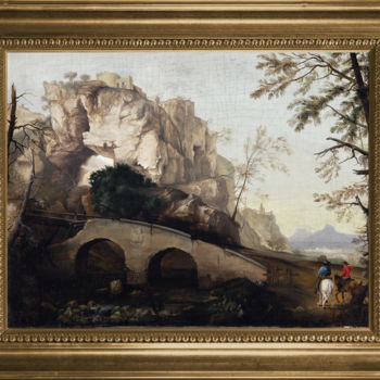 Malarstwo zatytułowany „krajobraz-neapolita…” autorstwa Piotr Wróbel, Oryginalna praca, Olej
