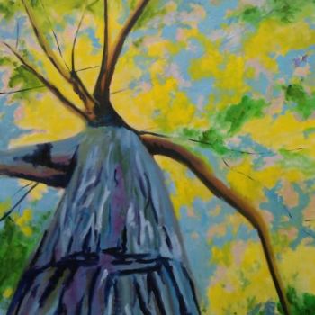 Ζωγραφική με τίτλο "The Big Oak" από Piotr, Αυθεντικά έργα τέχνης, Λάδι