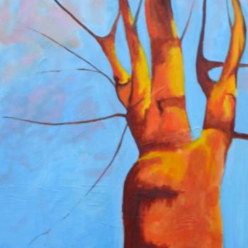 Pintura intitulada "Carrot Tree #1" por Piotr, Obras de arte originais, Óleo