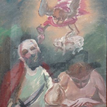 Pintura intitulada "Наказание / Punishm…" por Petro Pipan, Obras de arte originais, Óleo
