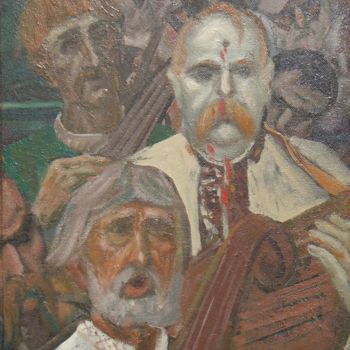 Peinture intitulée "Собратья / Brethren" par Petro Pipan, Œuvre d'art originale, Huile