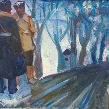 Painting titled "Воспоминания / Memo…" by Petro Pipan, Original Artwork, Oil