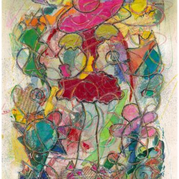 Pittura intitolato "Pink hat hiheel" da Pipit Yamamoto, Opera d'arte originale, Acrilico
