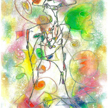 Malerei mit dem Titel "Casually" von Pipit Yamamoto, Original-Kunstwerk, Acryl