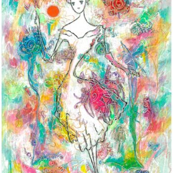 Pittura intitolato "Shining Elise" da Pipit Yamamoto, Opera d'arte originale, Acrilico