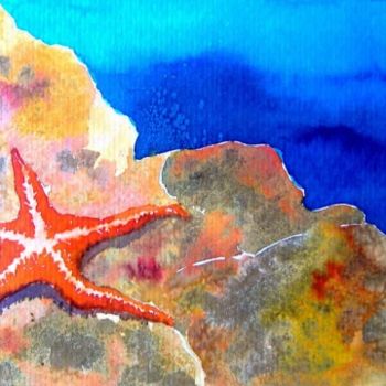 Peinture intitulée "estrella de mar" par Pipo Jost Nicolas, Œuvre d'art originale, Aquarelle