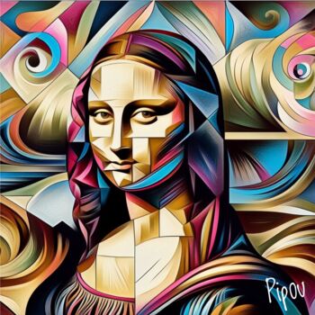 Arte digitale intitolato "Joconde 2" da Pipou, Opera d'arte originale, Pittura digitale