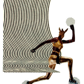 Arts numériques intitulée "Deu zebra" par Piracollage, Œuvre d'art originale, Collages