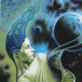 Painting titled "Particules universe…" by Sébastien Pirat, Original Artwork, Pastel