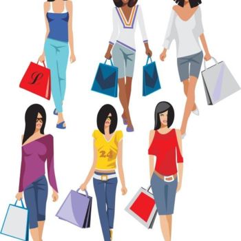 Digital Arts titled "shopping girls" by Ivaylo Ivanov, Original Artwork