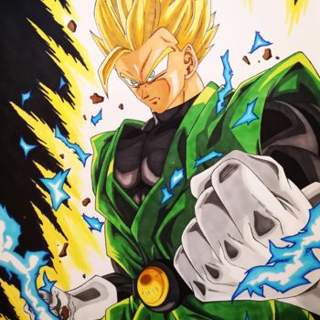 Tekening getiteld "Gohan" door Frankie Pires De Sousa (FP), Origineel Kunstwerk, Marker