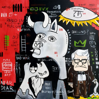 Peinture intitulée "Pablo Pop Guernica" par Piriongo, Œuvre d'art originale, Acrylique