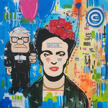 Pintura titulada "Frida Up Pop" por Piriongo, Obra de arte original, Acrílico