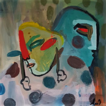 Painting titled "The negation" by V, Original Artwork, Gouache