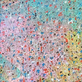 Painting titled "Very Nice" by Philippe Simille, Original Artwork, Acrylic