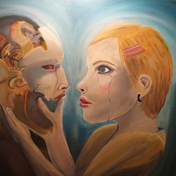 Painting titled "amore impossibile" by Luca Pistelli, Original Artwork, Oil