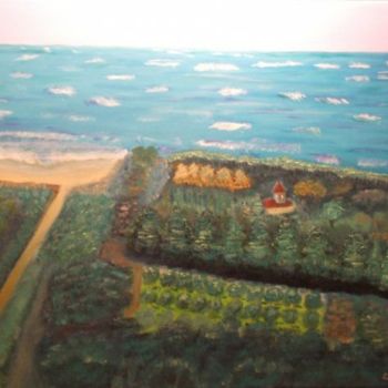 Pintura intitulada "panorama di mare to…" por Luca Pistelli, Obras de arte originais, Óleo