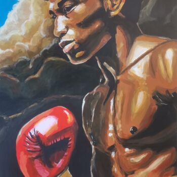 Peinture intitulée "Boxer" par Pistonae, Œuvre d'art originale, Acrylique