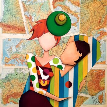 Картина под названием "L'Italie" - Pita, Подлинное произведение искусства, Акрил Установлен на Деревянная рама для носилок