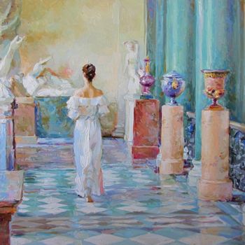 Painting titled "In the palace" by Piter Lisenko, Original Artwork, Oil