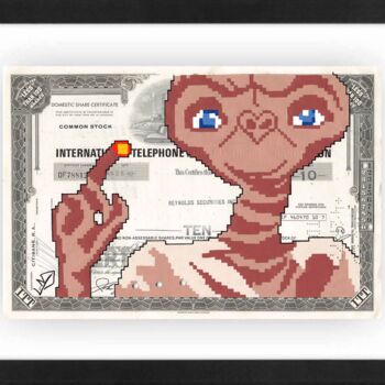 Peinture intitulée "E.T. Phone Home" par Pix3ln, Œuvre d'art originale, Acrylique