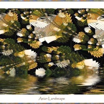 「Asian Landscape」というタイトルのデジタルアーツ Georg Hübnerによって, オリジナルのアートワーク