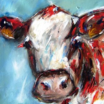 Printmaking titled "curious cow" by Pixi, Original Artwork