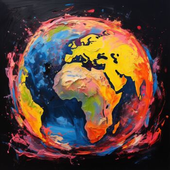 Arts numériques intitulée "Our Planet" par Pixinxt, Œuvre d'art originale, Image générée par l'IA