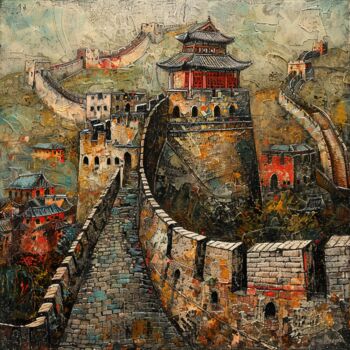 "Chinese Wall" başlıklı Dijital Sanat Pixinxt tarafından, Orijinal sanat, AI tarafından oluşturulan görüntü